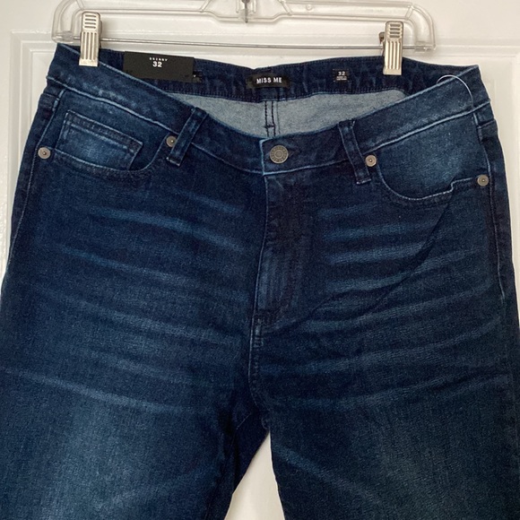 Dark Blue Miss Me Skinny Jeans Size 32. NWT - Picture 4 of 7
